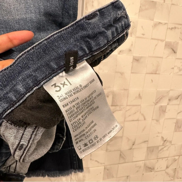 3x1 NYC Shelter Straight Crop Jean Dark Spectrum Jeans Size 27 - Picture 8 of 10